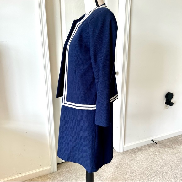 Appleseed's Dresses Vintage Appleseeds Petite Navy Sheath Suit